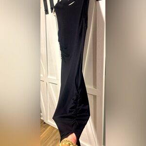 Zara NWOT Black Maxi Column Dress NWOT Size L